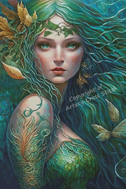 (image for) Beautiful Mermaid - Cross Stitch Chart @