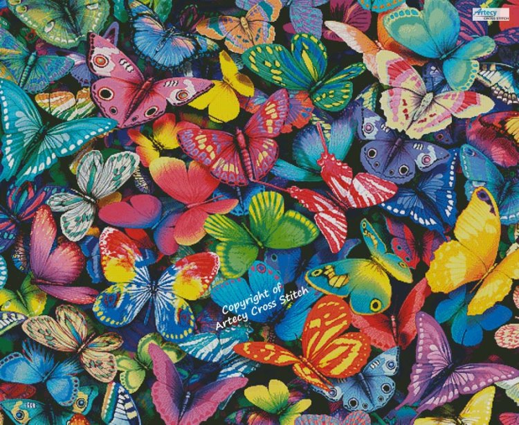 (image for) Butterfly Magic (Large) - Cross Stitch Chart