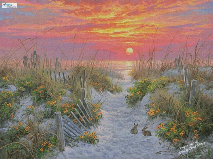 (image for) Carolina Sunrise (Large) - Cross Stitch Chart