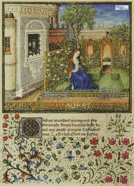 (image for) Emilia in her Garden (Large) - Cross Stitch Chart