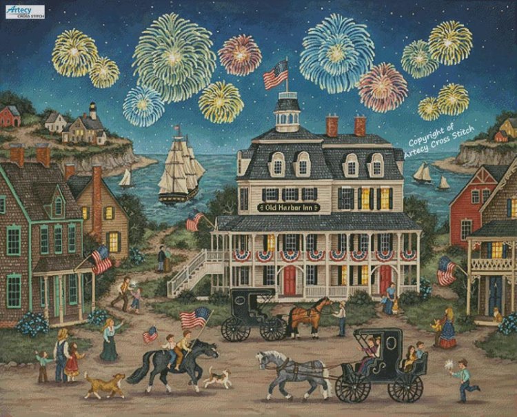 (image for) Fireworks Finale (Large) - Cross Stitch Chart