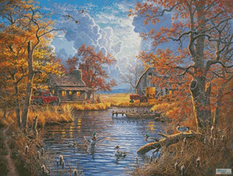 (image for) Good Old Days Painting - Cross Stitch Chart