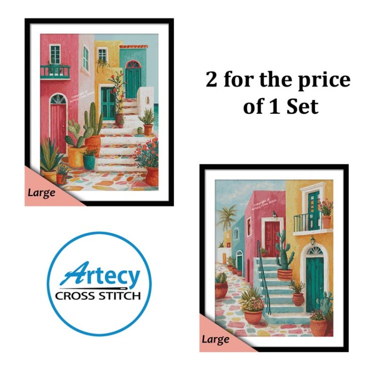 (image for) Greek Stairs Set (Large) - Cross Stitch Chart @