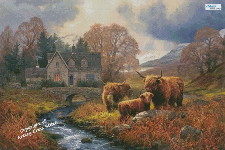 (image for) Highlands Home (Large) - Cross Stitch Chart