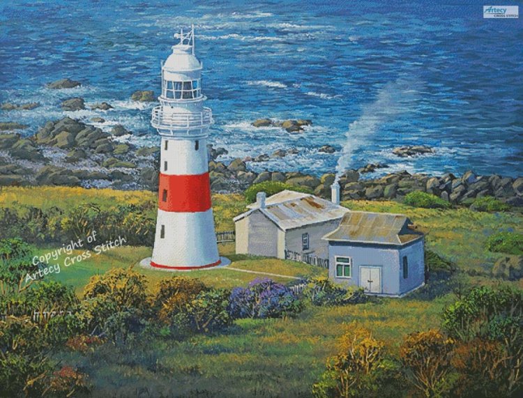(image for) Low Head Lighthouse (Large) - Cross Stitch Chart