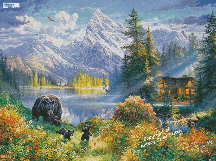 (image for) Mountain Morning (Large) - Cross Stitch Chart