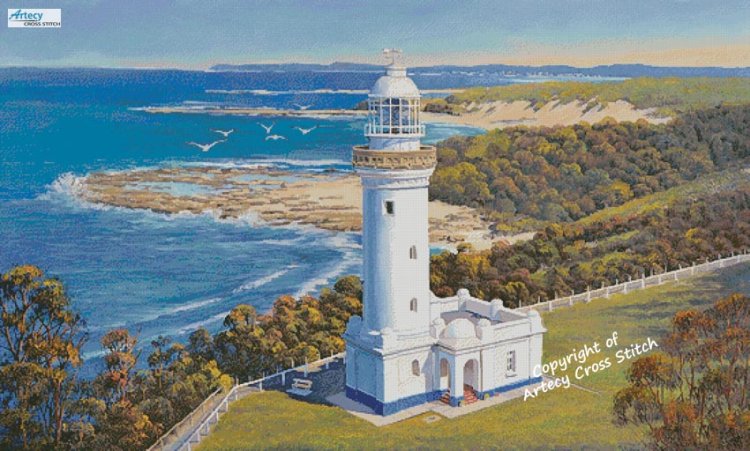 (image for) Norah Head Lighthouse (Large) - Cross Stitch Chart