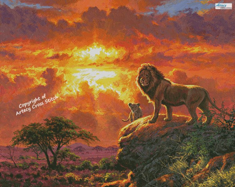 (image for) Savannah Sunset (Large) - Cross Stitch Chart