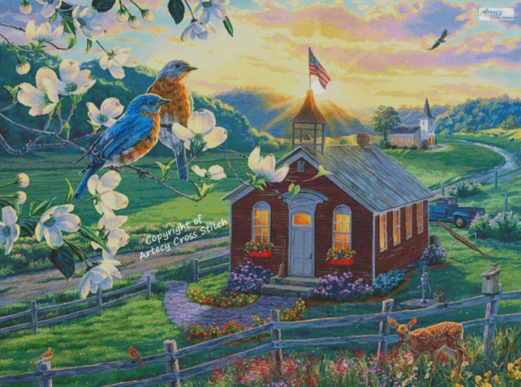 (image for) School Day (Large) - Cross Stitch Chart