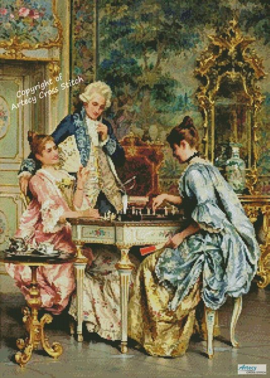 (image for) The Game of Chess - Cross Stitch Chart