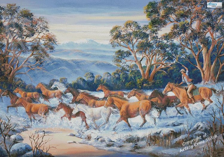 (image for) The Man from Snowy River (Large) - Cross Stitch Chart