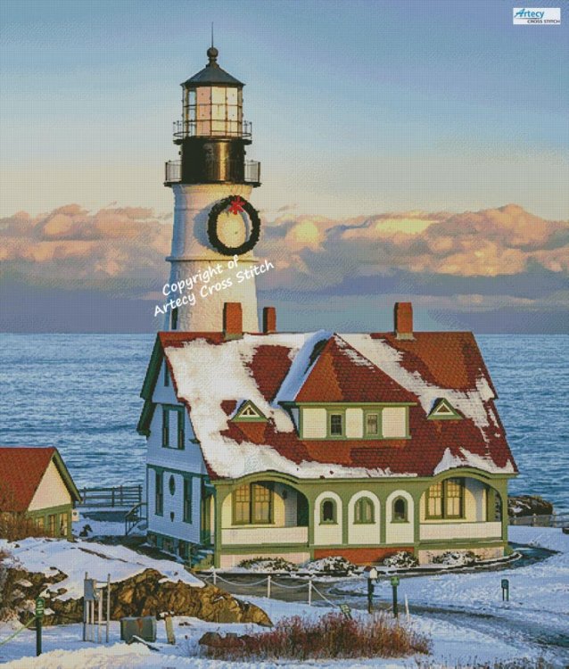 (image for) Winter Afternoon at Portland (Large) - Cross Stitch Chart