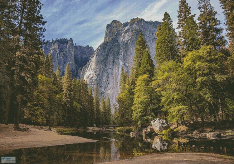 (image for) Yosemite National Park (Large) - Cross Stitch Chart