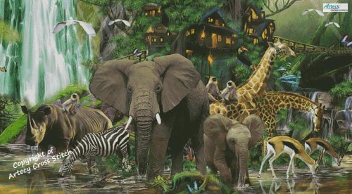 (image for) African Rainforest (Large) - Cross Stitch Chart