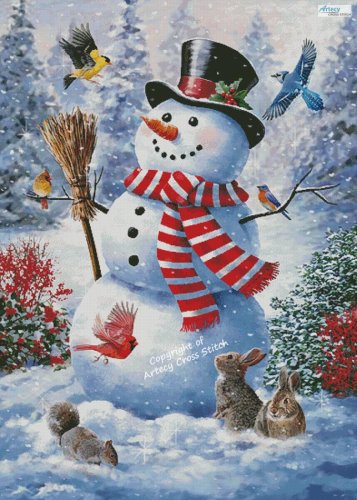 (image for) A Frosty Hello (Large) - Cross Stitch Chart