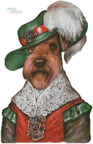 (image for) Airedale Musketeer - Cross Stitch Chart