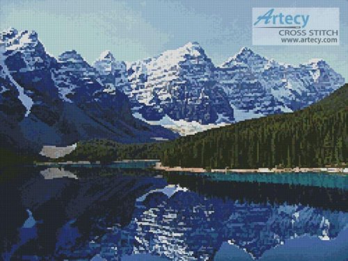 (image for) Moraine Lake, Banff, Canada - Cross Stitch Chart