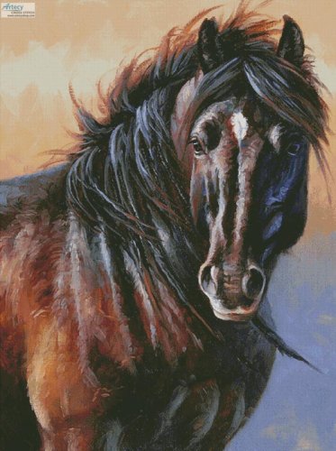 (image for) Black Stallion (Large) - Cross Stitch Chart