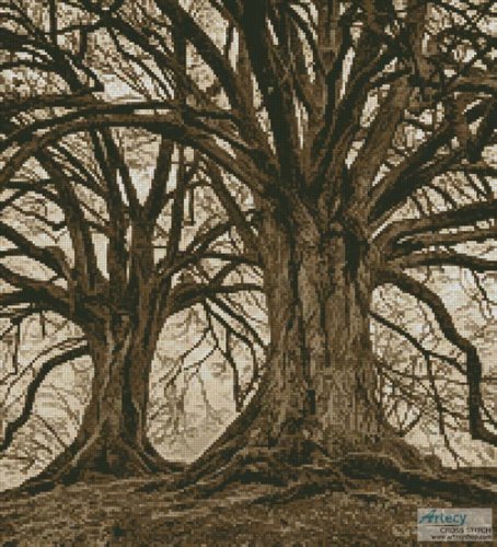 (image for) Branching Out - Sepia (Crop) - Cross Stitch Chart