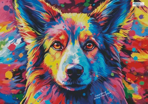 (image for) Bright Dog (Large) - Cross Stitch Chart