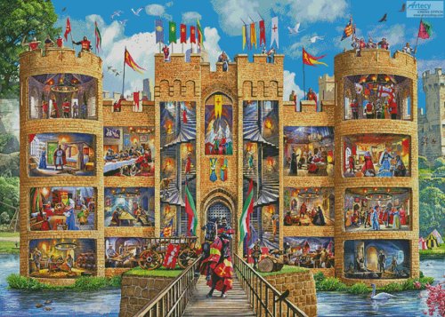 (image for) Castle Cutaway (Large) - Cross Stitch Chart