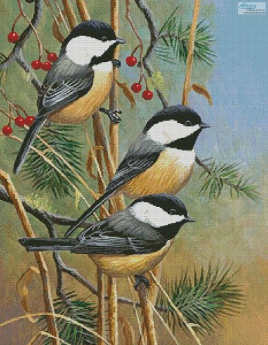 (image for) Chickadees - Cross Stitch Chart