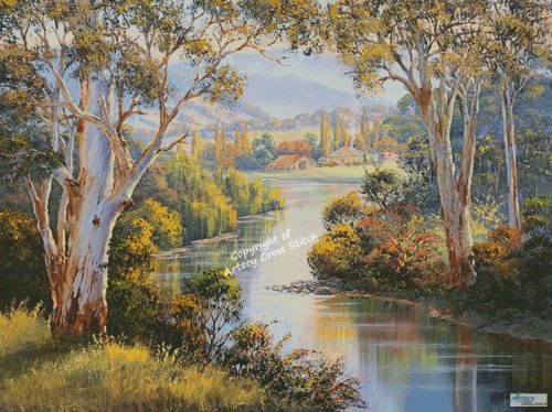 (image for) Down by the Riverside (Large) - Cross Stitch Chart