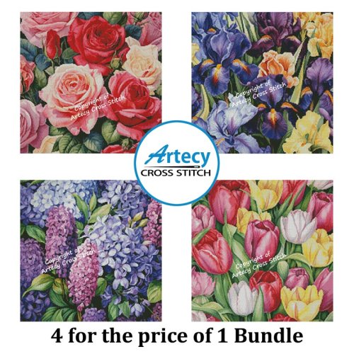 (image for) Floral Bunch Bundle - Cross Stitch Chart @