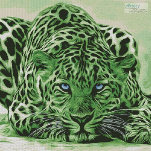 (image for) Green Leopard - Cross Stitch Chart