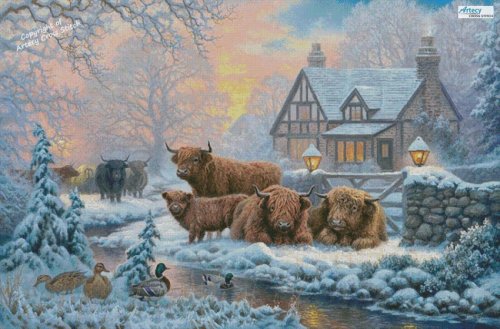 (image for) Highlands in Winter (Large) - Cross Stitch Chart