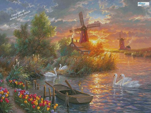 (image for) Holland in Spring (Large) - Cross Stitch Chart