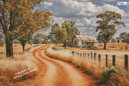 (image for) Home in the Australian Outback (Large) - Cross Stitch Chart @