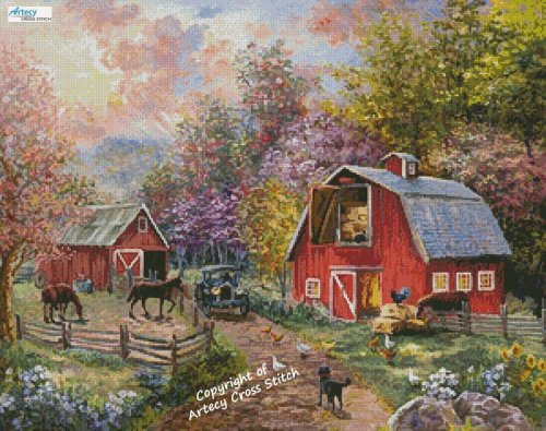 (image for) Horse Farm Glen - Cross Stitch Chart