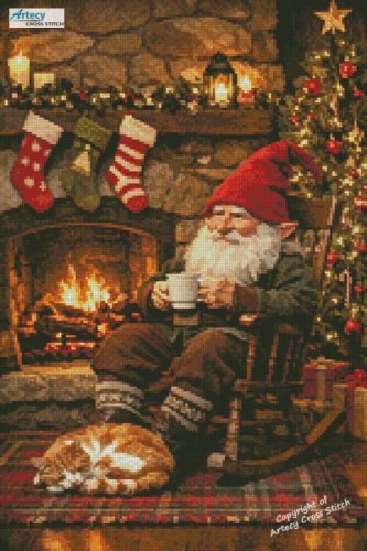 (image for) Mini Cozy Christmas Gnome - Cross Stitch Chart @