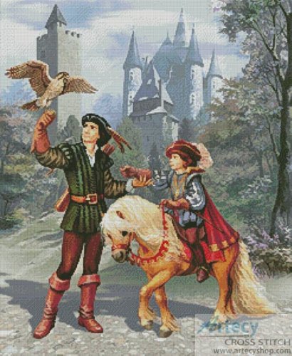 (image for) Prince and Falconer - Cross Stitch Chart