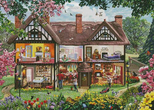 (image for) Spring House (Large) - Cross Stitch Chart