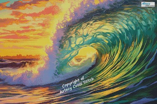 (image for) Sunset Wave - Cross Stitch Chart @