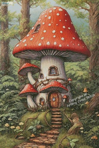(image for) Toadstool House 1 - Cross Stitch Chart @
