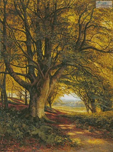 (image for) Woodland Scene in Summer - Cross Stitch Chart