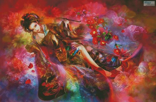 (image for) Yuze no Hana (Large) - Cross Stitch Chart