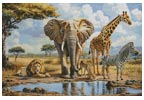(image for) African Animals (Large) - Cross Stitch Chart @