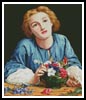 (image for) A young Girl arranging a Bouquet - Cross Stitch Chart