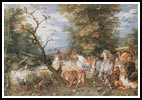 (image for) The Animals entering the Ark - Cross Stitch Chart
