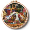 Artistic Dog Hoop (Large) - Cross Stitch Chart (image for) Artistic Dog Hoop (Large) - Cross Stitch Chart