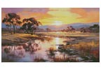 (image for) Australian Landscape at Sunset (Facebook) - Cross Stitch Chart @