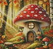 Autumn Toadstool House - Cross Stitch Chart @ (image for) Autumn Toadstool House - Cross Stitch Chart @