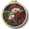 (image for) A Winter Hug Hoop (Medium) - Cross Stitch Chart