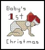 Babies 1st Christmas Card - Cross Stitch Chart (image for) Babies 1st Christmas Card - Cross Stitch Chart