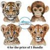 (image for) Baby Safari Animals 1 Bundle - Cross Stitch Chart @
