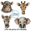 (image for) Baby Safari Animals 2 Bundle - Cross Stitch Chart @